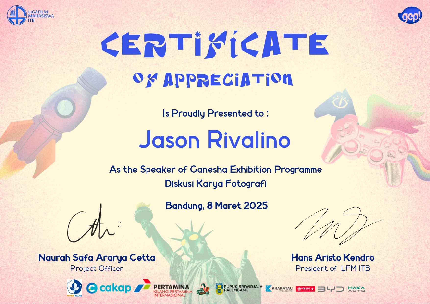 Speaker of Photography Work Discussion