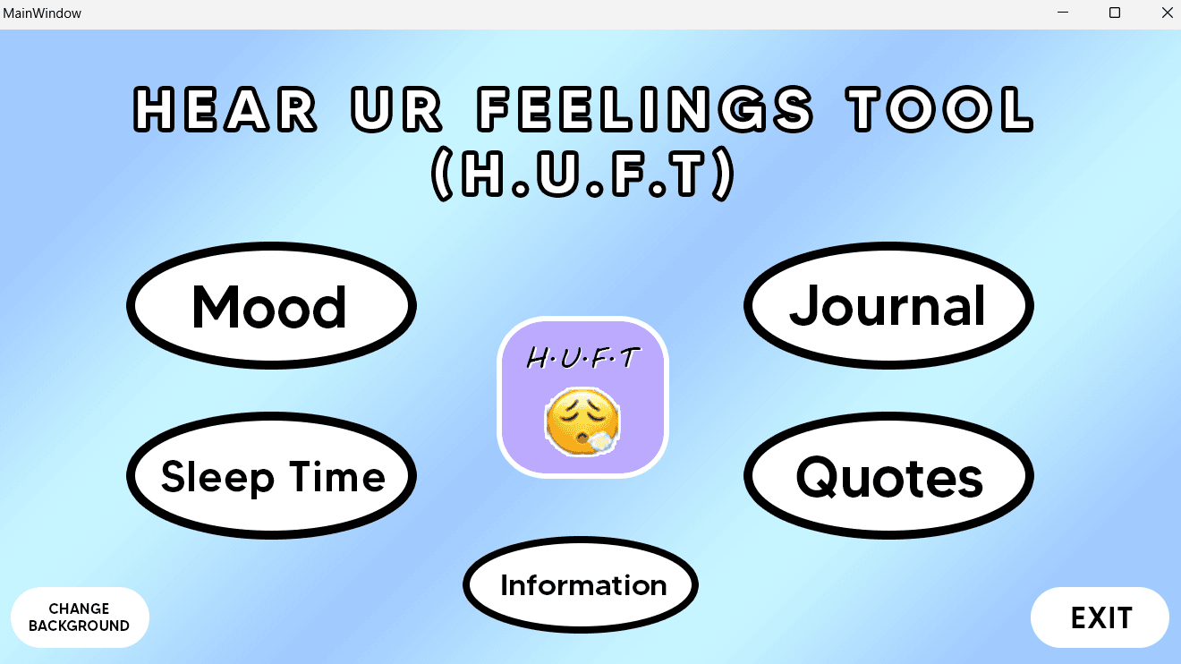 Hear Ur Feelings Tool (H.U.F.T) Mood Tracker Application