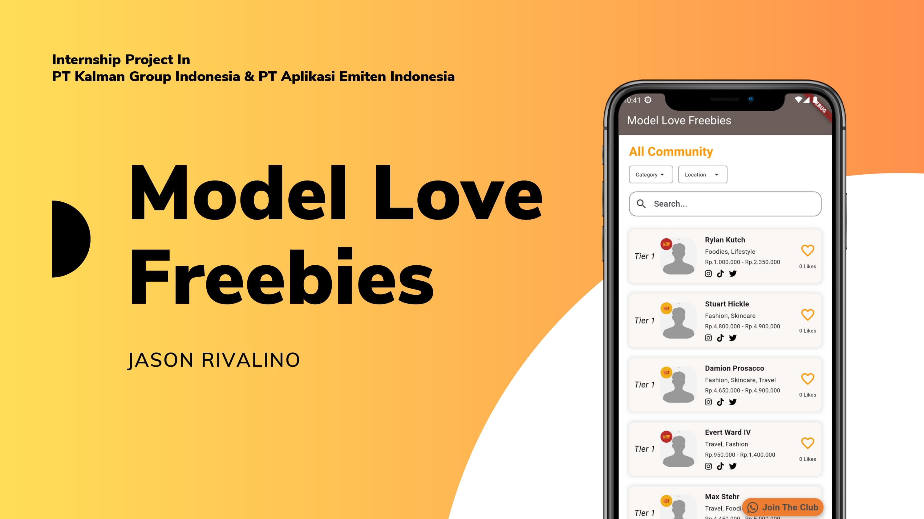 Model Love Freebies Mobile App