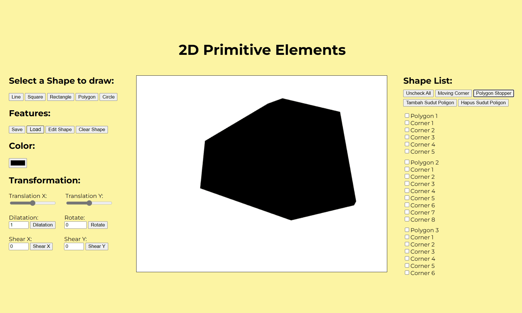 2D Primitive Elements