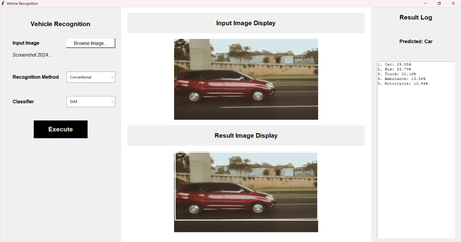 Vehicle Recognition System
